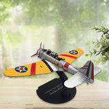 Maxbell 1/72 Aircraft Model Yellow Diecast Airplane for Home Bookshelf
