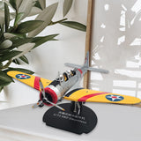 Maxbell 1/72 Aircraft Model Yellow Diecast Airplane for Home Bookshelf