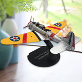 Maxbell 1/72 Aircraft Model Yellow Diecast Airplane for Home Bookshelf