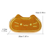 Maxbell Cute Cat Pencil Case Marker Holder Portable Multipurpose Zipper Pencil Pouch Yellow