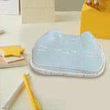 Maxbell Cute Cat Pencil Case Marker Holder Portable Multipurpose Zipper Pencil Pouch Light Blue