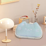 Maxbell Cute Cat Pencil Case Marker Holder Portable Multipurpose Zipper Pencil Pouch Light Blue