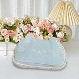 Maxbell Cute Cat Pencil Case Marker Holder Portable Multipurpose Zipper Pencil Pouch Light Blue