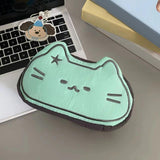 Maxbell Cute Cat Pencil Case Marker Holder Portable Multipurpose Zipper Pencil Pouch Blue