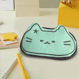 Maxbell Cute Cat Pencil Case Marker Holder Portable Multipurpose Zipper Pencil Pouch Blue