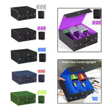 Maxbell Slab Card Holder Organizer Sturdy Trading Card Box for Bgs Baseball Card black gray