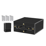 Maxbell Slab Card Holder Organizer Sturdy Trading Card Box for Bgs Baseball Card black gray