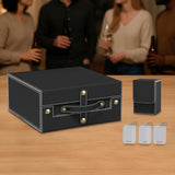 Maxbell Slab Card Holder Organizer Sturdy Trading Card Box for Bgs Baseball Card black gray