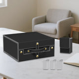 Maxbell Slab Card Holder Organizer Sturdy Trading Card Box for Bgs Baseball Card black gray