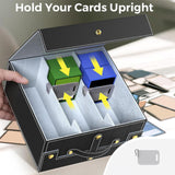 Maxbell Slab Card Holder Organizer Sturdy Trading Card Box for Bgs Baseball Card black gray