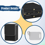 Maxbell Slab Card Holder Organizer Sturdy Trading Card Box for Bgs Baseball Card black gray