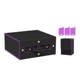 Maxbell Slab Card Holder Organizer Sturdy Trading Card Box for Bgs Baseball Card black purple