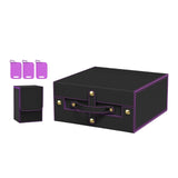 Maxbell Slab Card Holder Organizer Sturdy Trading Card Box for Bgs Baseball Card black purple
