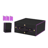 Maxbell Slab Card Holder Organizer Sturdy Trading Card Box for Bgs Baseball Card black purple