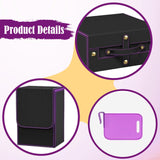 Maxbell Slab Card Holder Organizer Sturdy Trading Card Box for Bgs Baseball Card black purple