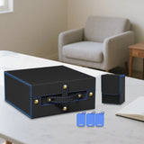 Maxbell Slab Card Holder Organizer Sturdy Trading Card Box for Bgs Baseball Card black blue