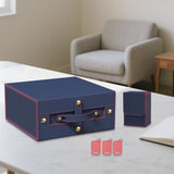 Maxbell Slab Card Holder Organizer Sturdy Trading Card Box for Bgs Baseball Card blue red