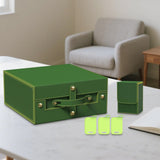 Maxbell Slab Card Holder Organizer Sturdy Trading Card Box for Bgs Baseball Card green yellow