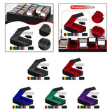 Maxbell Card Box Dustproof Collectibles with 24 Dividers and 5 Stands Container Gray