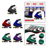 Maxbell Card Box Dustproof Collectibles with 24 Dividers and 5 Stands Container Gray