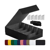 Maxbell Card Box Dustproof Collectibles with 24 Dividers and 5 Stands Container Gray