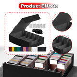 Maxbell Card Box Dustproof Collectibles with 24 Dividers and 5 Stands Container Gray