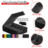 Maxbell Card Box Dustproof Collectibles with 24 Dividers and 5 Stands Container Gray