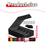 Maxbell Card Box Dustproof Collectibles with 24 Dividers and 5 Stands Container Gray