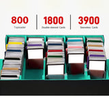 Maxbell Card Box Dustproof Collectibles with 24 Dividers and 5 Stands Container Green