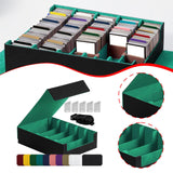 Maxbell Card Box Dustproof Collectibles with 24 Dividers and 5 Stands Container Green