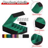 Maxbell Card Box Dustproof Collectibles with 24 Dividers and 5 Stands Container Green