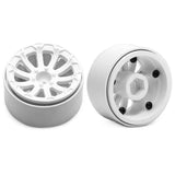 Maxbell 4 Pieces 1.9" Wheel Rims 1.9 inch Tire Wheel Spoke Rims for 1:10 1:12 RC Toy White