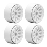 Maxbell 4 Pieces 1.9" Wheel Rims 1.9 inch Tire Wheel Spoke Rims for 1:10 1:12 RC Toy White