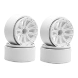 Maxbell 4 Pieces 1.9" Wheel Rims 1.9 inch Tire Wheel Spoke Rims for 1:10 1:12 RC Toy White