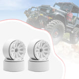 Maxbell 4 Pieces 1.9" Wheel Rims 1.9 inch Tire Wheel Spoke Rims for 1:10 1:12 RC Toy White