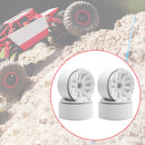 Maxbell 4 Pieces 1.9" Wheel Rims 1.9 inch Tire Wheel Spoke Rims for 1:10 1:12 RC Toy White
