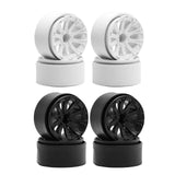 Maxbell 4 Pieces 1.9" Wheel Rims 1.9 inch Tire Wheel Spoke Rims for 1:10 1:12 RC Toy White