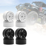 Maxbell 4 Pieces 1.9" Wheel Rims 1.9 inch Tire Wheel Spoke Rims for 1:10 1:12 RC Toy White
