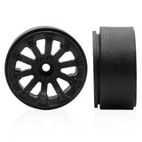 Maxbell 4 Pieces 1.9" Wheel Rims 1.9 inch Tire Wheel Spoke Rims for 1:10 1:12 RC Toy Black