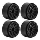 Maxbell 4 Pieces 1.9" Wheel Rims 1.9 inch Tire Wheel Spoke Rims for 1:10 1:12 RC Toy Black