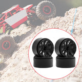 Maxbell 4 Pieces 1.9" Wheel Rims 1.9 inch Tire Wheel Spoke Rims for 1:10 1:12 RC Toy Black