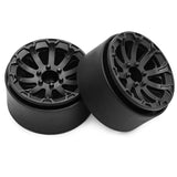 Maxbell 4 Pieces 1.9" Wheel Rims 1.9 inch Tire Wheel Spoke Rims for 1:10 1:12 RC Toy Black