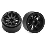 Maxbell 4 Pieces 1.9" Wheel Rims 1.9 inch Tire Wheel Spoke Rims for 1:10 1:12 RC Toy Black