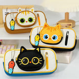 Maxbell Pencil Case Cat Design Make up Bag Cartoon Pen Bag for Kids