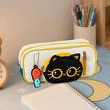 Maxbell Pencil Case Cat Design Make up Bag Cartoon Pen Bag for Kids