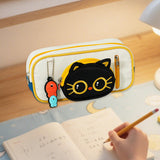 Maxbell Pencil Case Cat Design Make up Bag Cartoon Pen Bag for Kids