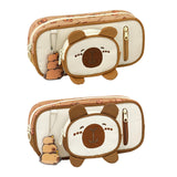 Maxbell Pencil Case Storage Organizer Novelty Pen Holder Bag for Kids Students Teens Light Brown