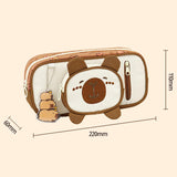 Maxbell Pencil Case Storage Organizer Novelty Pen Holder Bag for Kids Students Teens Brown
