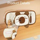 Maxbell Pencil Case Storage Organizer Novelty Pen Holder Bag for Kids Students Teens Brown