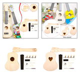 Maxbell Ukulele DIY Kit with Full Accessories Craft Handicraft Handmade Assembly Toy Round